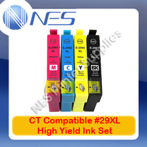 CT Compatible #29XL BK/C/M/Y (Set of 4) Ink Cartridge for Epson XP-442/XP-432/XP-245/XP-235